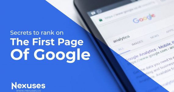 secrets to rank on first page of google