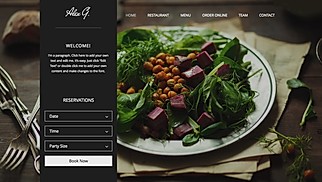 website of a restaurant
