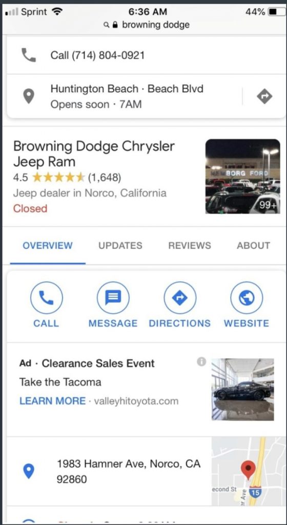 listing